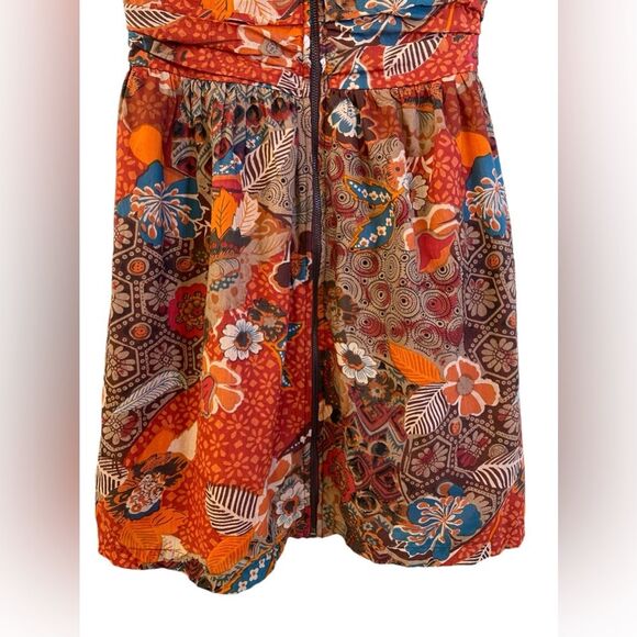 Fire Los Angeles Full Front Zip 100% Cotton Dress. Size Medium - Picture 6 of 11